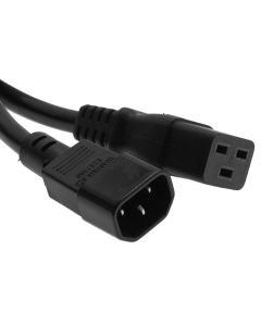3Ft Power Cord C14 to C19 Black/ SJT 14/3