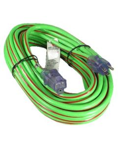 50Ft 12/3 SJTW heavy Duty Power Cord w/LED Green