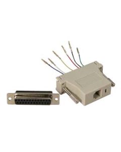 DB25 Female to RJ11/12 (6 wire) Modular Adapter