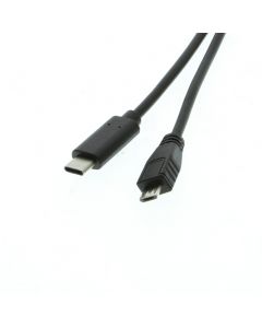 18 inch USB 2.0 Type-C Male to Micro-B Male USB Cable