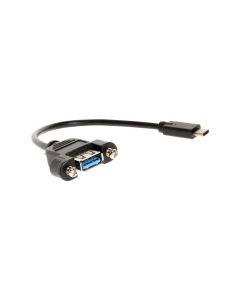 USB Type-C Male to USB 3.1 Type-A Female Panel Mount Cable