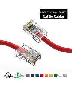 50Ft Cat5E UTP Ethernet Network Non Booted Cable Red