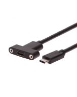 USB 3.2 Gen 2 Type-C Male to Female High Quality Panel Mount Cable 8 Inch