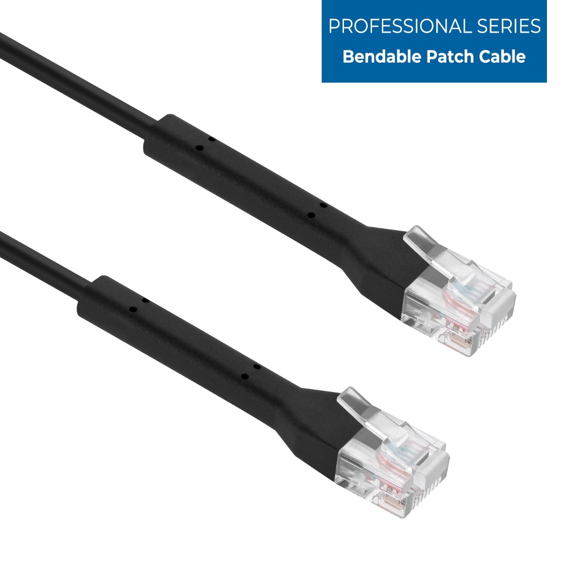 1Ft Cat6A UTP Bendable Slim Ethernet Network Cable 28AWG Black