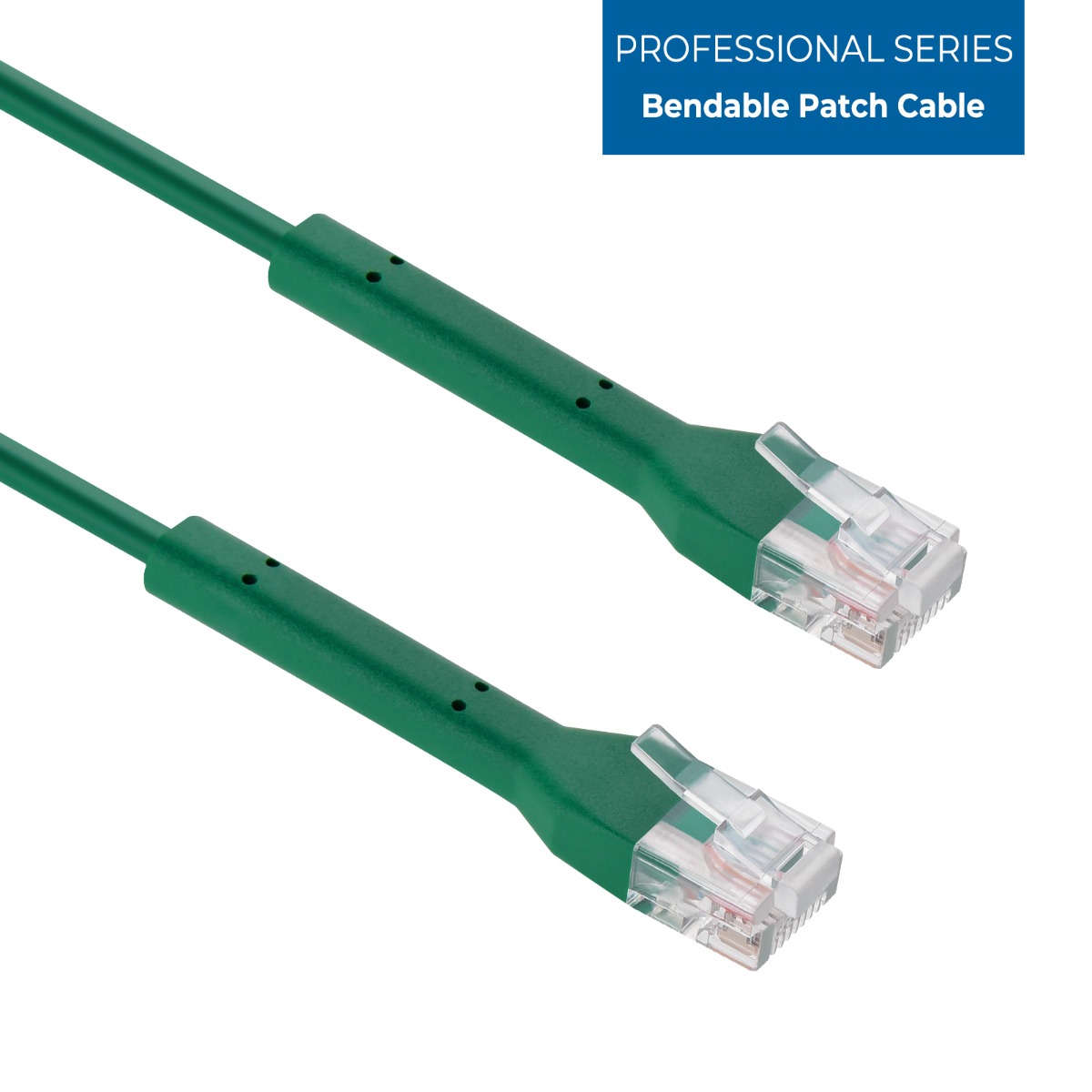0.5Ft Cat6A UTP Bendable Slim Ethernet Network Cable 28AWG Green