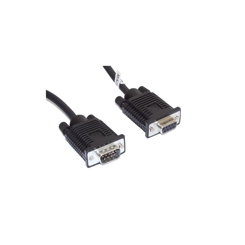 5ft. Male to Female DB9 Serial Data Cable - Molded Shielded UltraFlex Cable