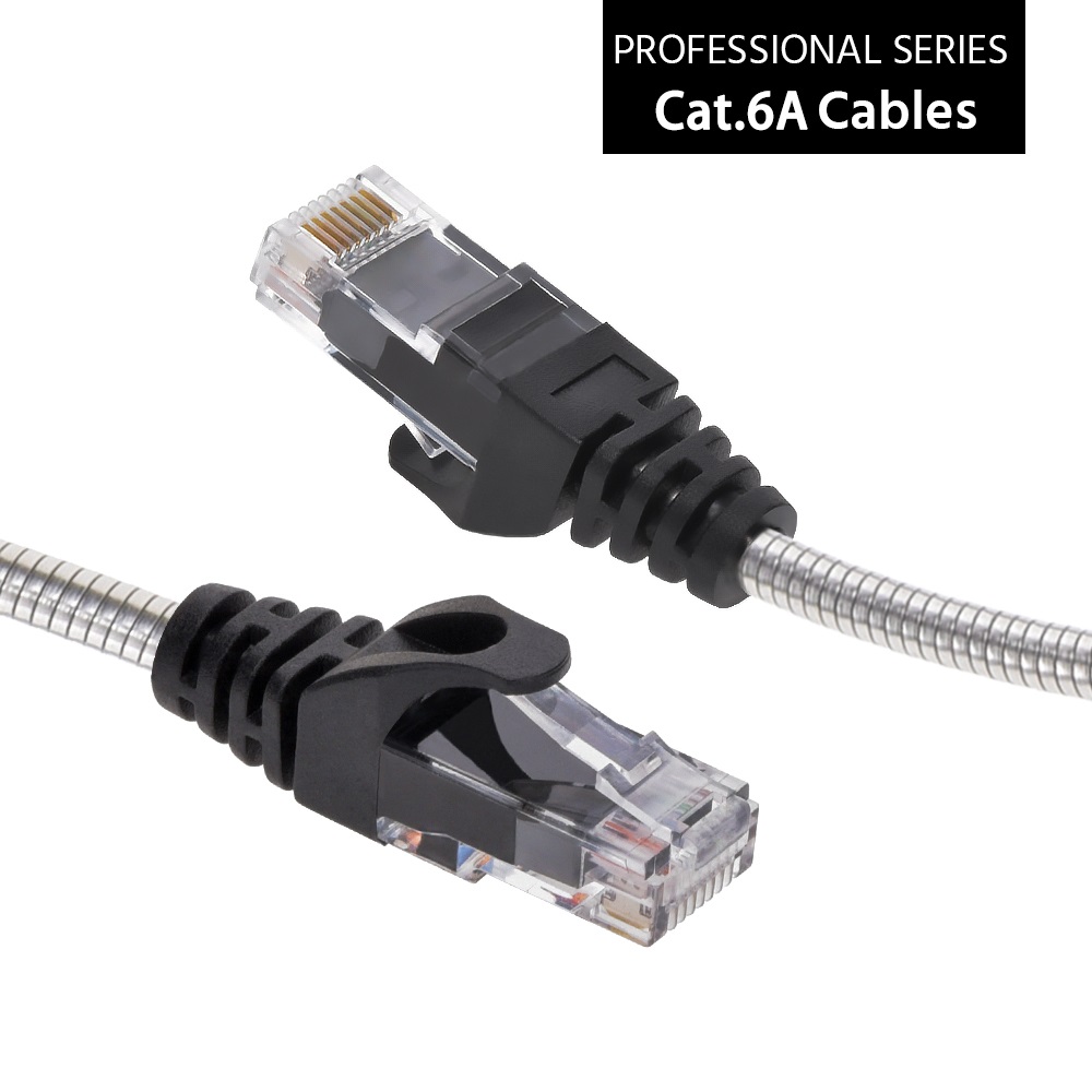 65FT CAT.6A Patch Cable Armored Anti-Rodent Slim 28AWG