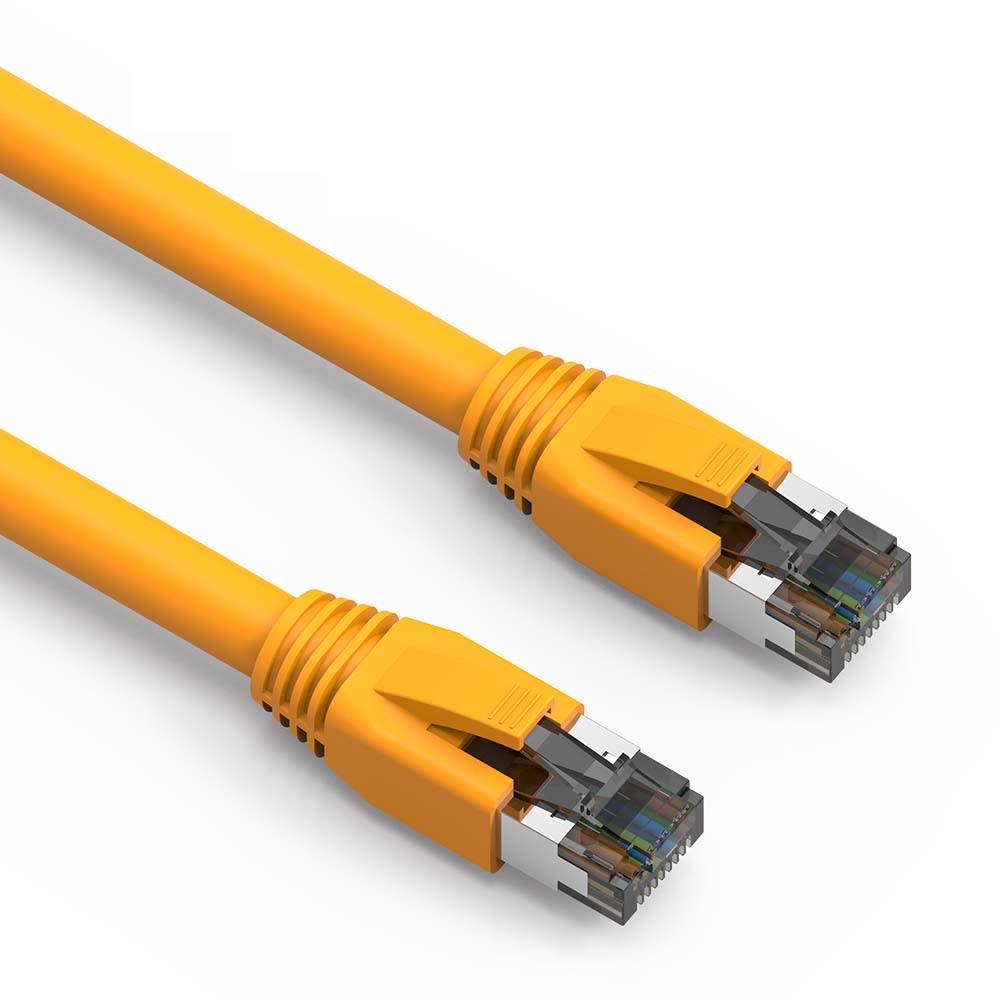 0.5Ft Cat.8 S/FTP Ethernet Network Cable Yellow 24AWG