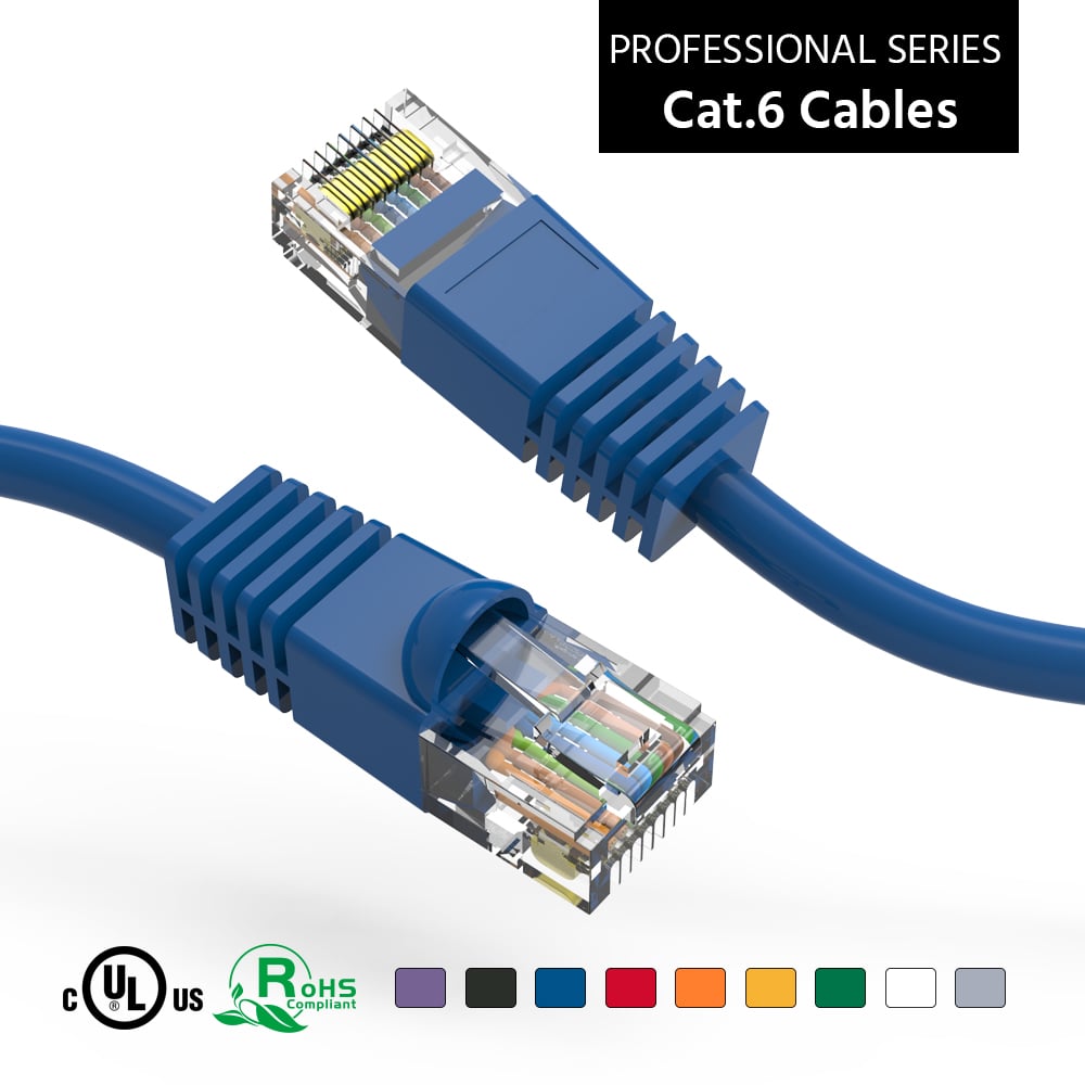 4Ft Cat6 UTP Ethernet Network Booted Cable Blue