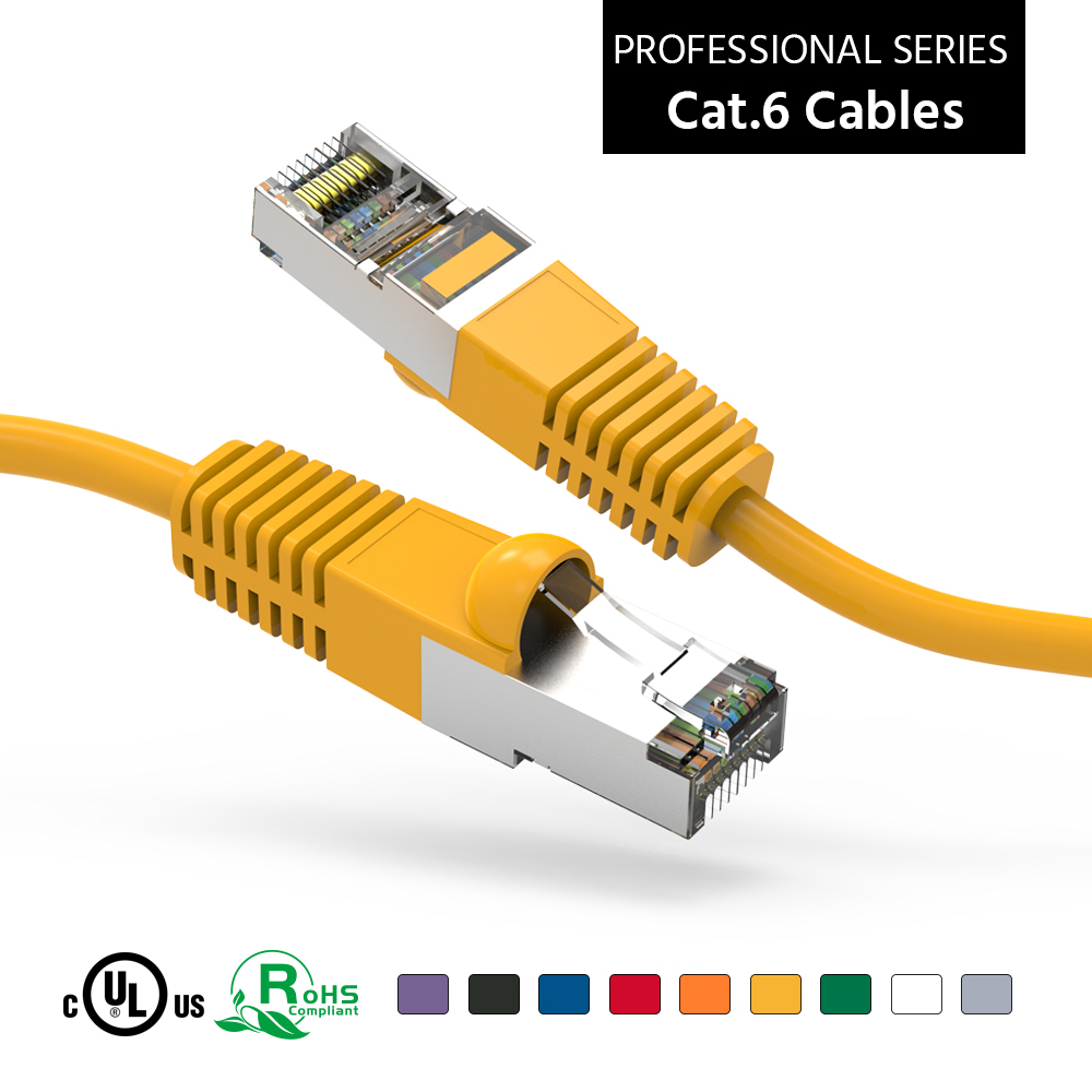 4Ft Cat6 Shielded (SSTP) Ethernet Network Booted Cable Yellow