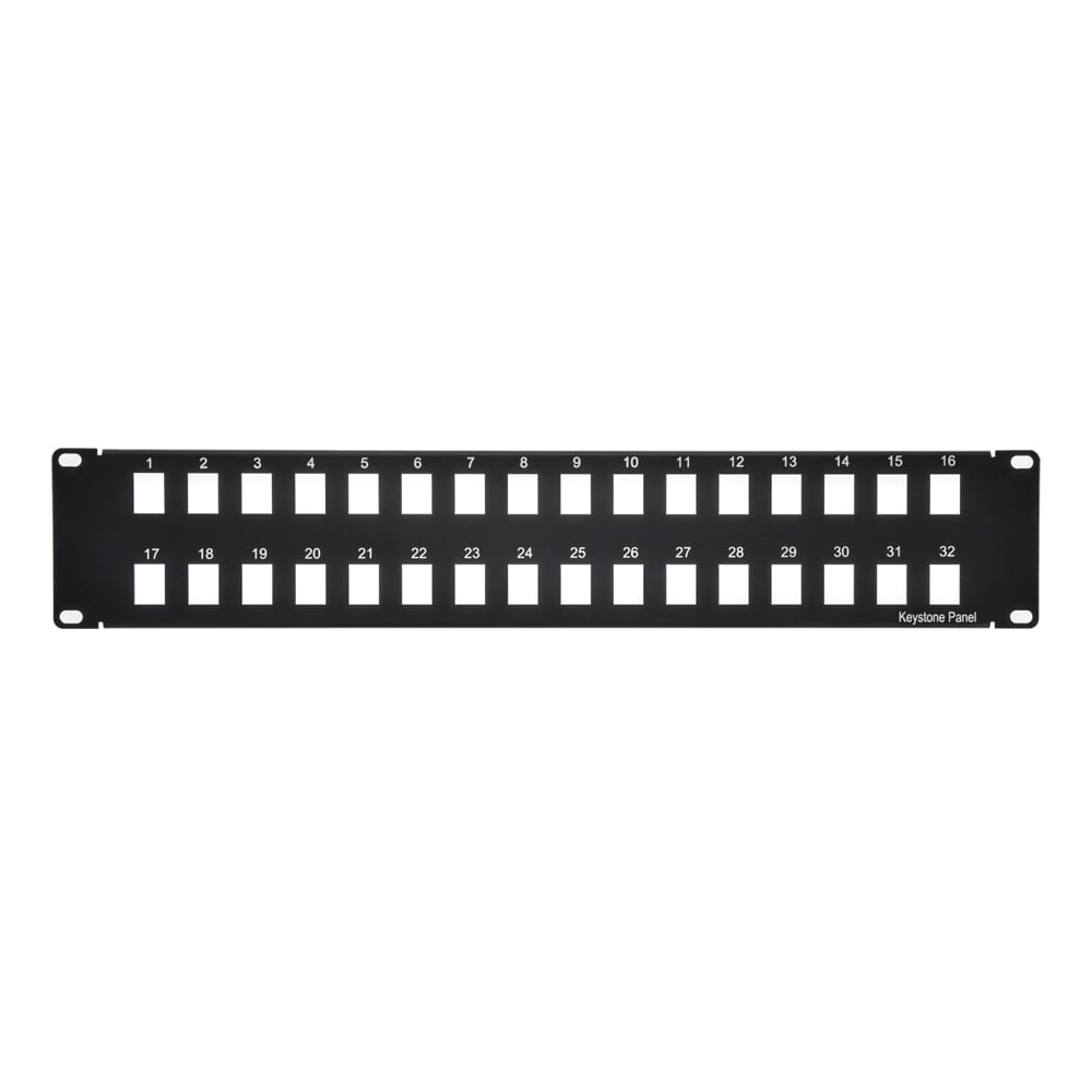 2U 19" 32port Blank Panel for Keystone Jack