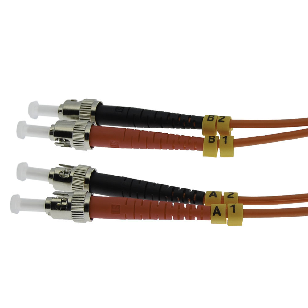 5m ST/UPC-ST/UPC OM1 Multimode Duplex ONFR Fiber Optic Patch Cable