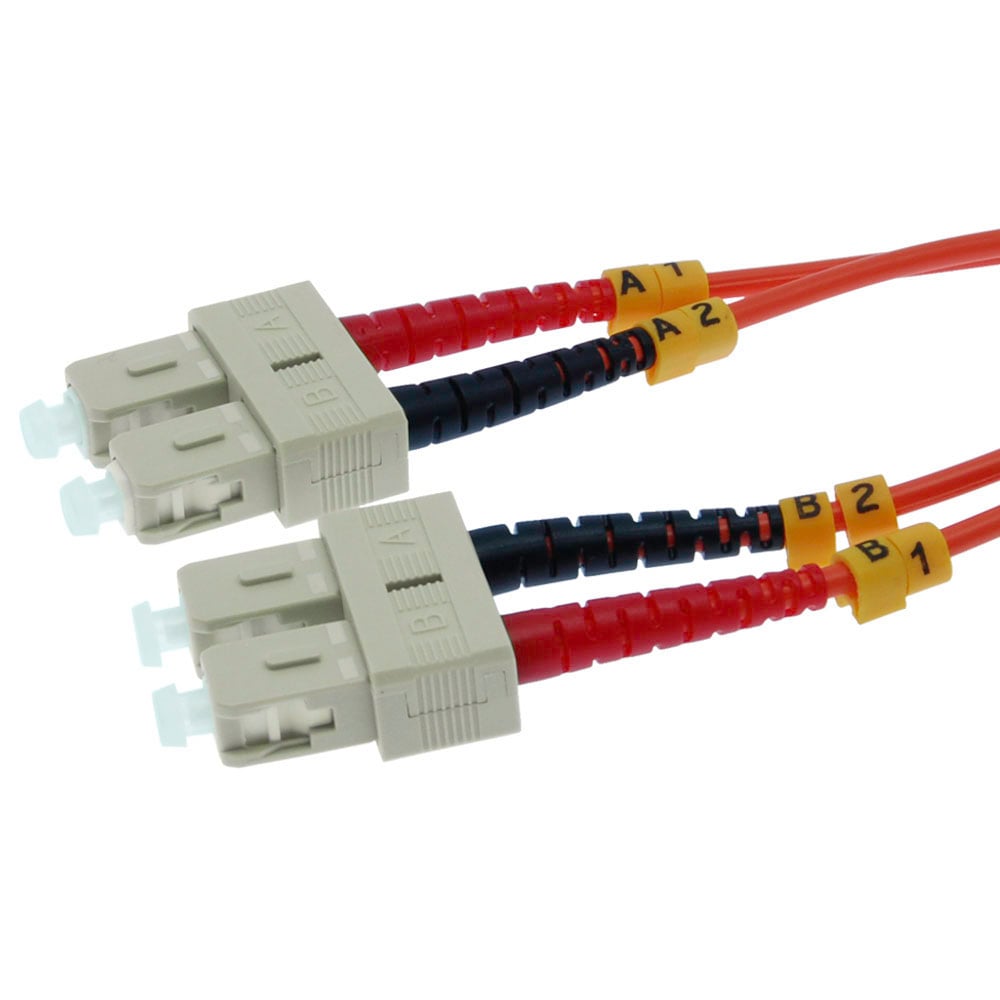 1m SC/UPC-SC/UPC OM1 Multimode Duplex OFNR 2.0mm Fiber Optic Patch Cable