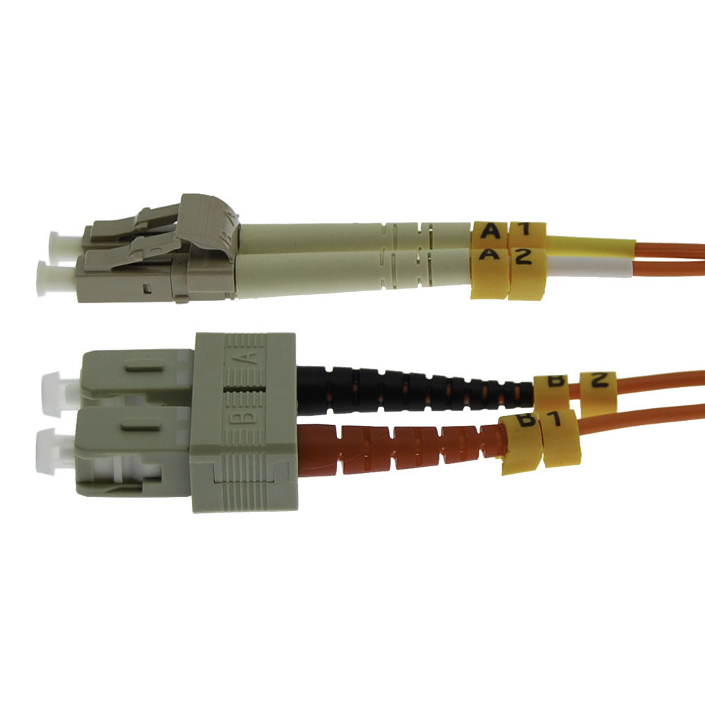 3m LC/UPC SC/UPC OM1 Multimode Duplex OFNR 2.0mm Fiber Optic Patch Cable