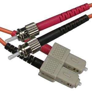 3m ST/UPC SC/UPC OM2 Multimode Duplex OFNR Fiber Optic Patch Cable