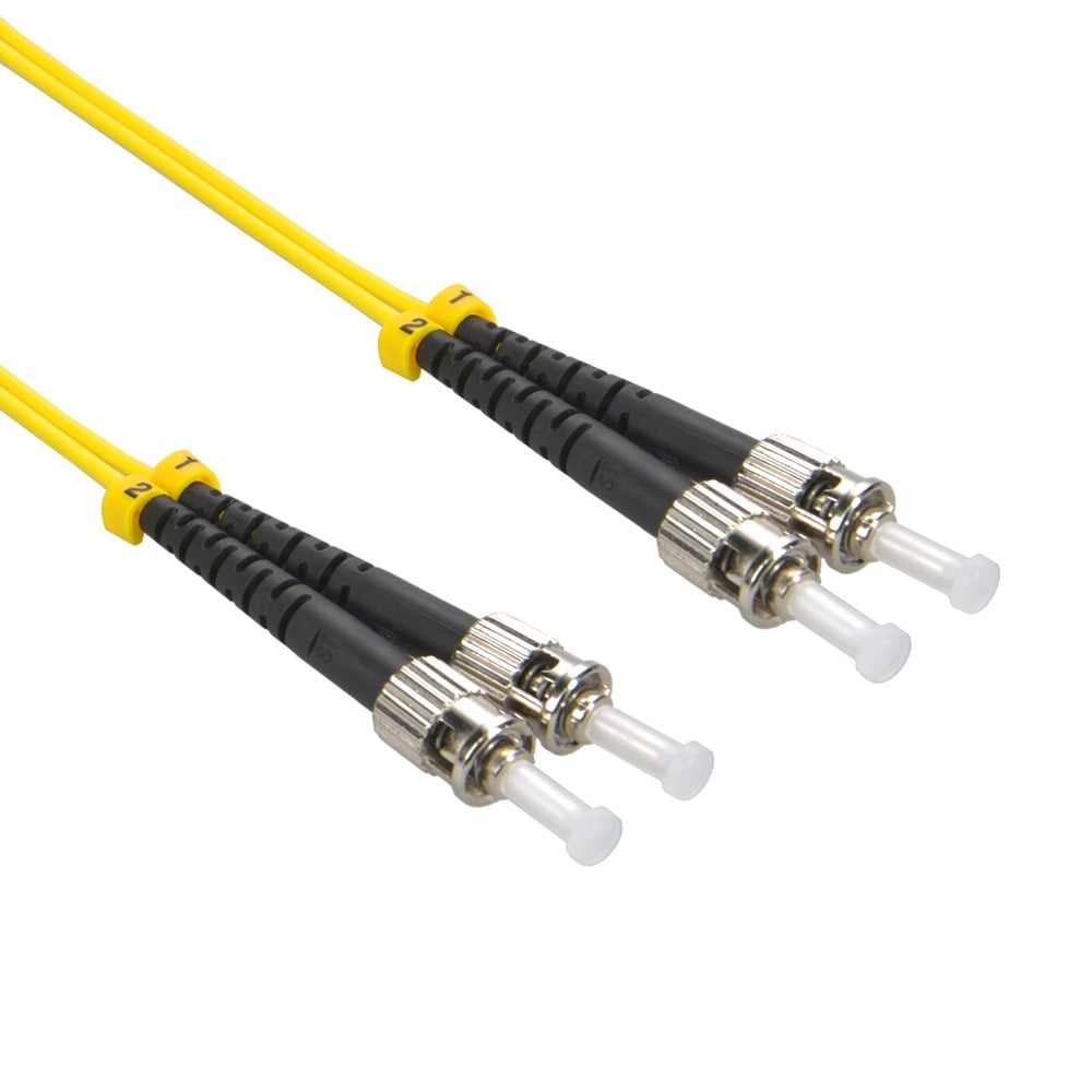 5m ST/UPC-ST/UPC Singlemode Duplex OFNR 2.0mm Fiber Optic Patch Cable
