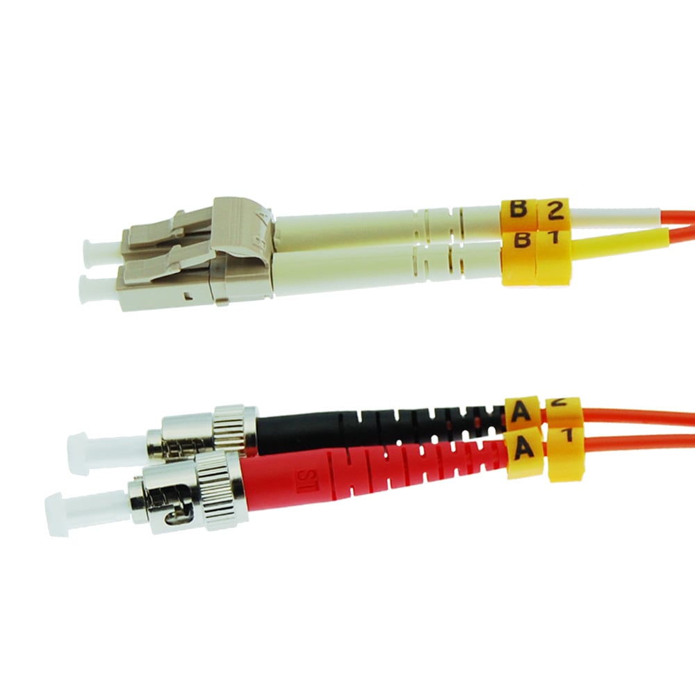 7m LC/UPC-ST/UPC OM1 Multimode Duplex Fiber Optic Patch Cable