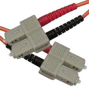 10m SC/UPC SC/UPC OM2 Multimode Duplex OFNR Fiber Optic Patch Cable