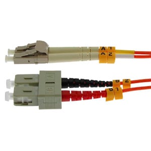 7m LC/UPC SC/UPC OM1 Multimode Duplex Fiber Optic Patch Cable