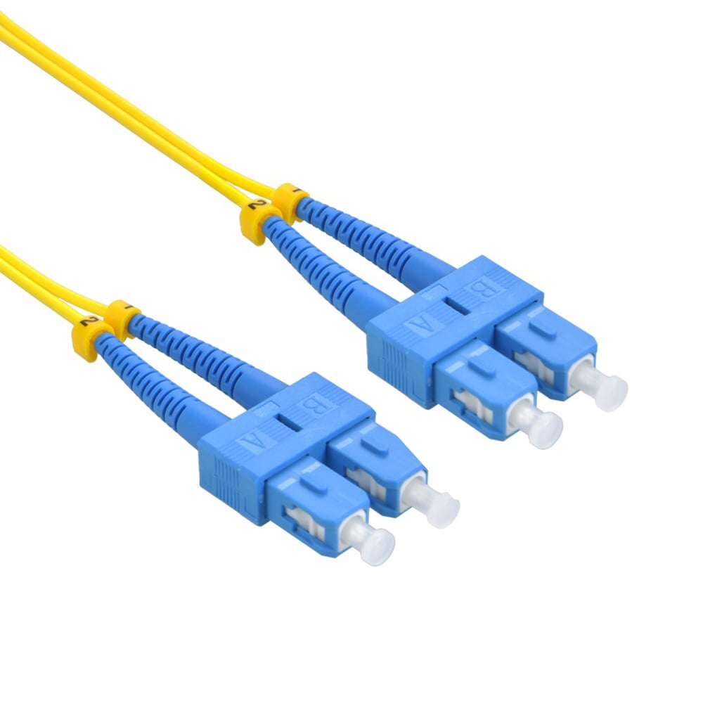 10m SC/UPC-SC/UPC Singlemode Duplex OFNR 2.0mm Fiber Optic Patch Cable