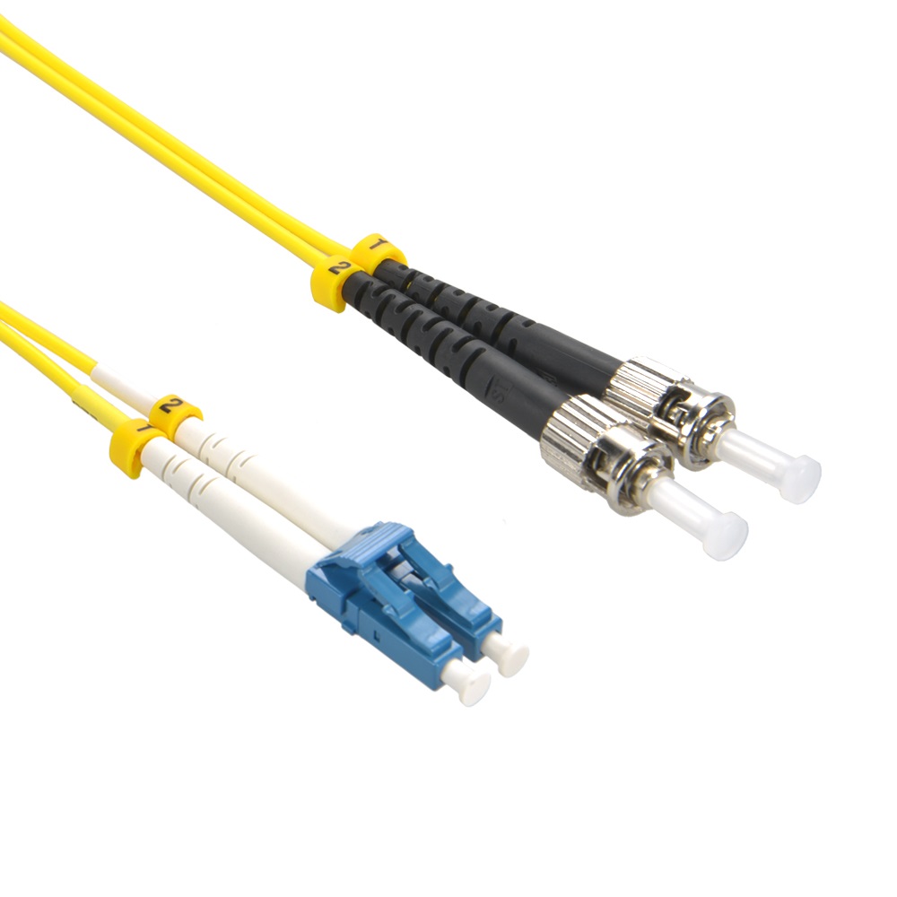 5m LC/UPC-ST/UPC Singlemode Duplex OFNR 2.0mm Fiber Optic Patch Cable