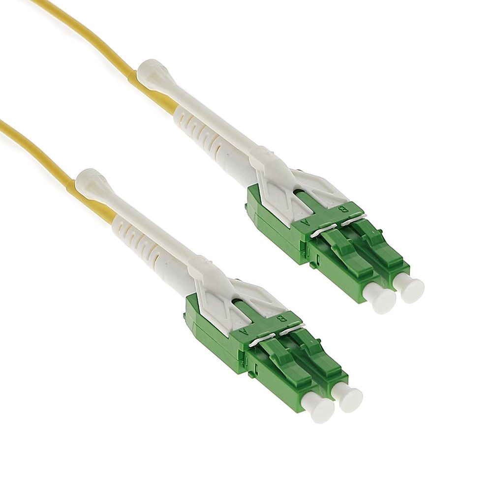 1m Uniboot LC/APC LC/APC Singlemode Duplex OFNR Fiber Optic Patch Cable