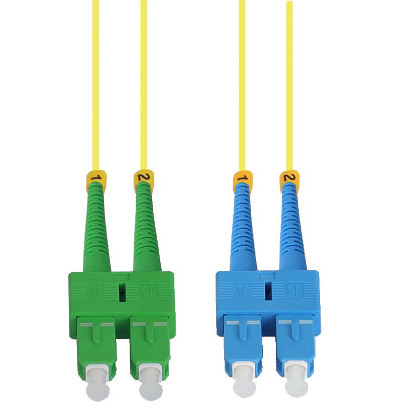 2m SC/UPC-SC/APC Singlemode Duplex OFNR 2.0mm Fiber Optic Patch Cable