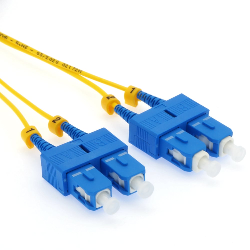 2m SC/UPC-SC/UPC Singlemode Simplex 1.6mm Slim Fiber Optic Patch Cable with Short Boot