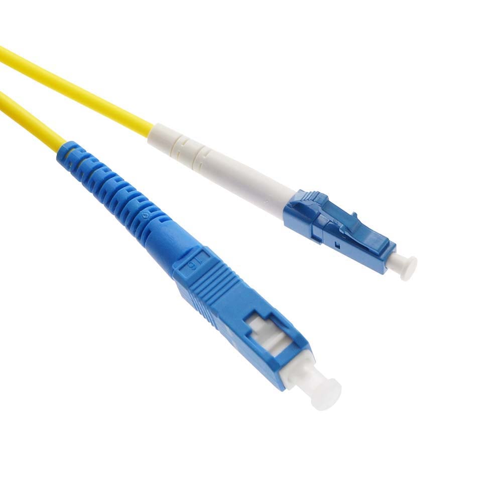 2m LC/UPC-SC/UPC Singlemode Simplex OFNR 2.0mm Fiber Optic Patch Cable