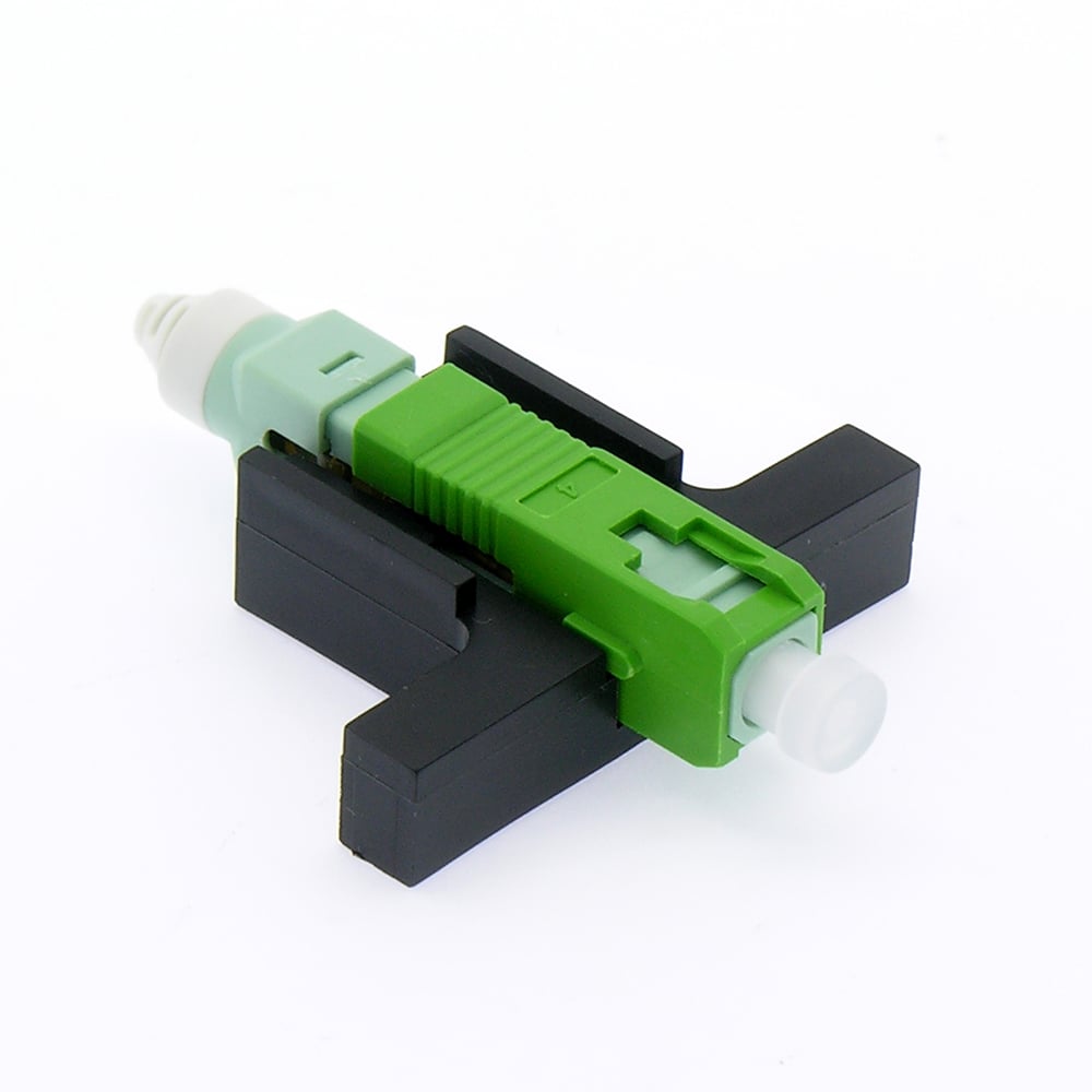 SC/APC Singlemode Simplex Pre-Polished Fast Connector Green Push-in Style 0.9mm (100 pack)