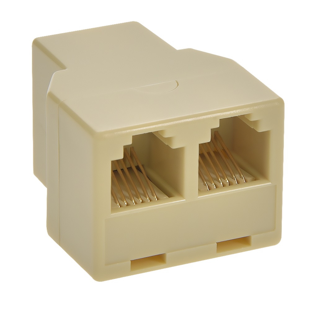 RJ12 1Jack/2Jack T adapter, Reverse(Pin1-Pin6)