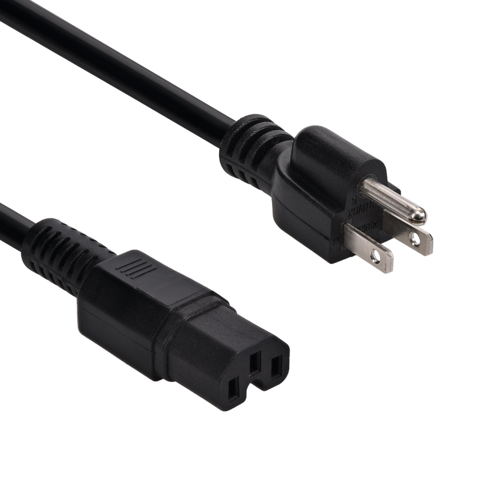6Ft Power Cord 5-15P to C15 Black/ SJT 14/3