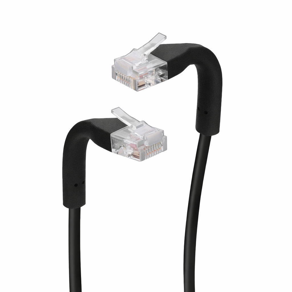 4Ft Cat6A UTP Bendable Slim Ethernet Network Cable 28AWG Black