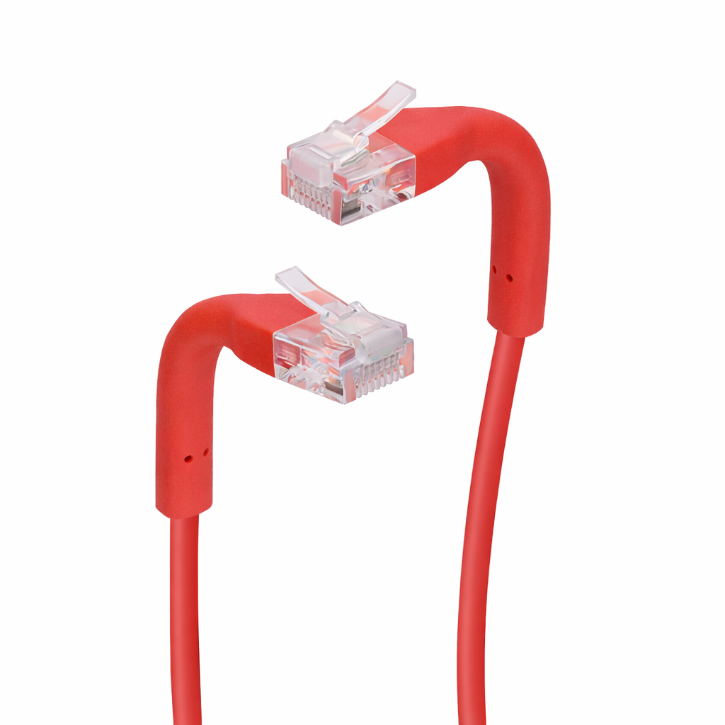 3Ft Cat6A UTP Bendable Slim Ethernet Network Cable 28AWG Red