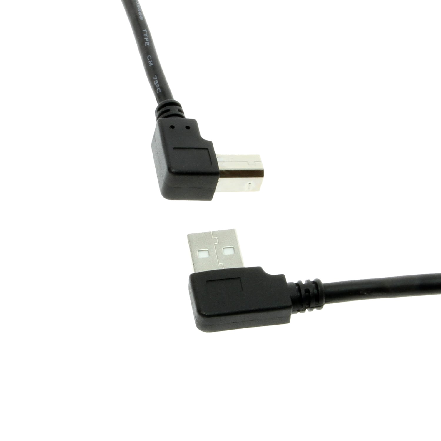 Type-A to Type-B right angle connectors