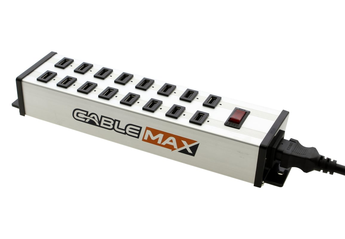 USB 16 Port Power Strip Charging Station 5V 2.4A Per Port