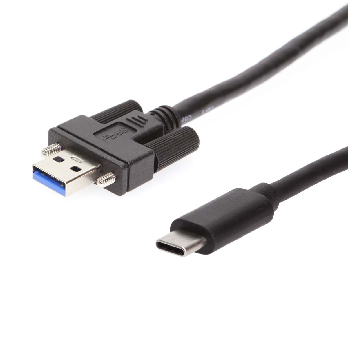 3ft USB 3.2 Gen 1 Screw-Locking Type-A to C Cable - High-Speed Data Transfer