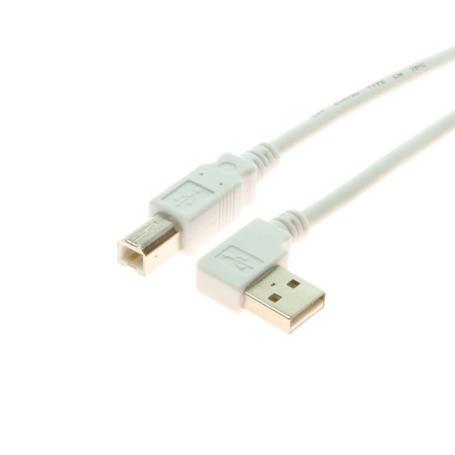 Right angle A USB connector