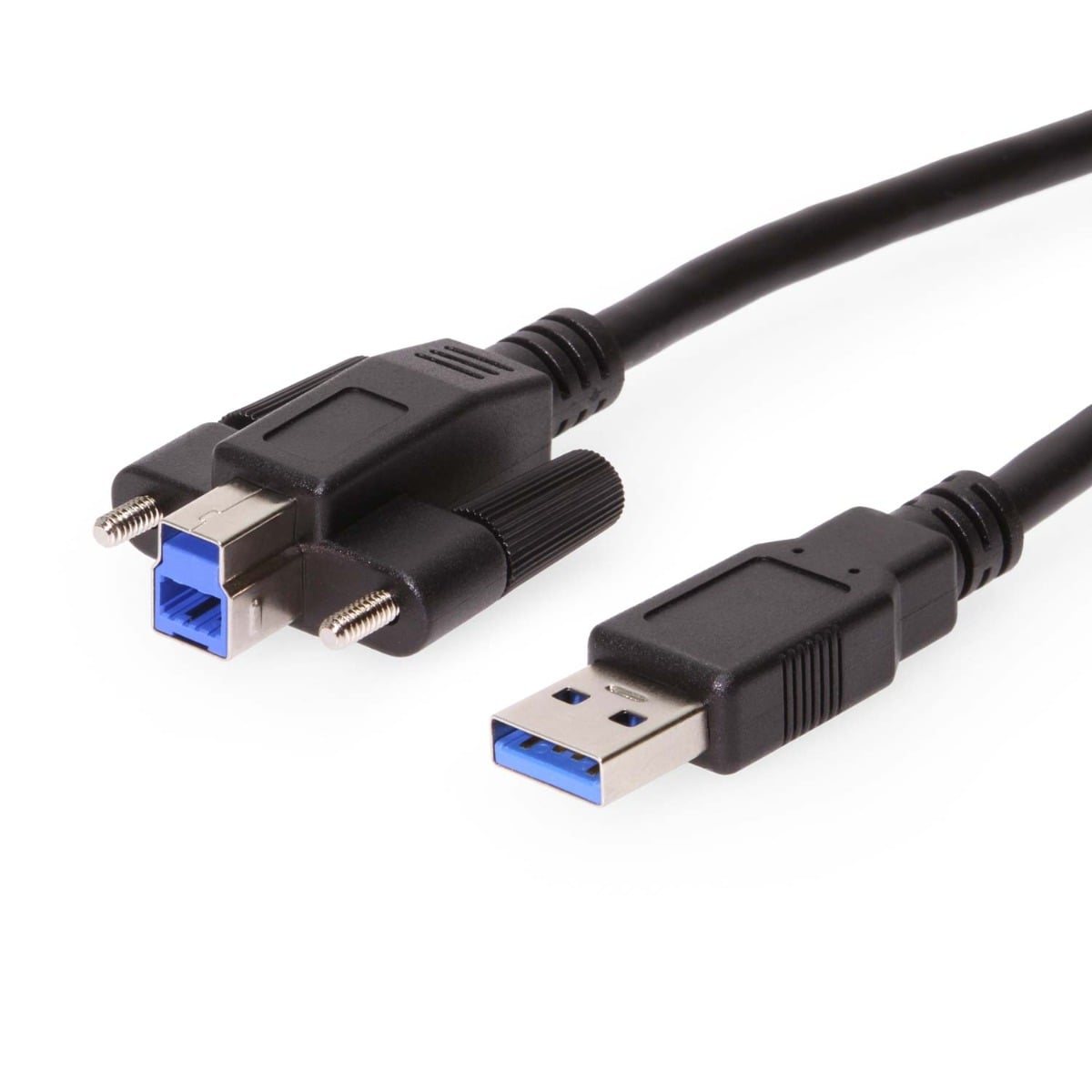 10ft. USB 3.2 Gen 1 SuperSpeed Standard Type-A to Screw-Lock Type-B Cable