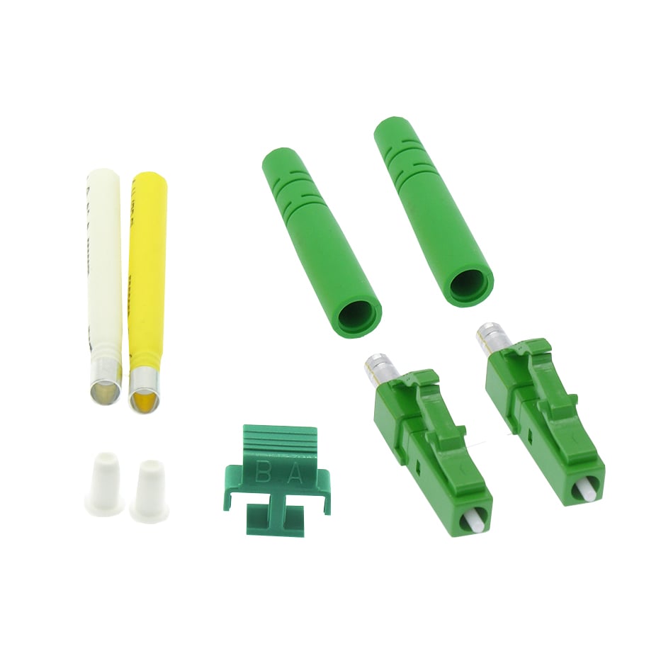 LC/APC Singlemode Duplex Connector 2mm Green (100pack) | CableMAX